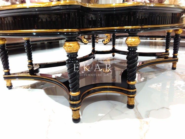 Wholesale Chinese Style Antique Square Gold Tea Table TT-028A