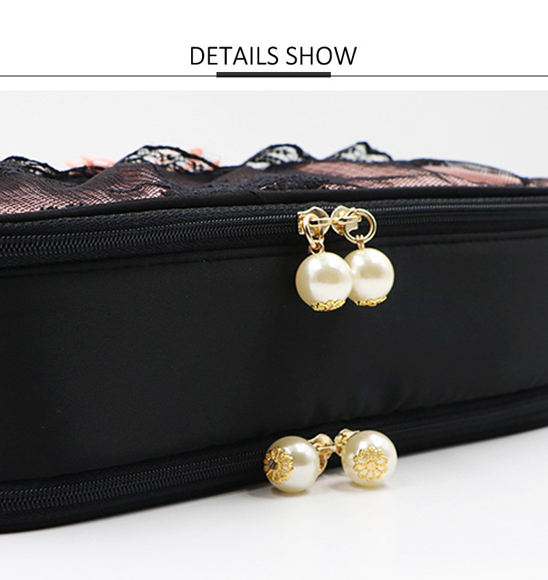 China Large Capacity Protable Travel PU Lace Cosmetic Tote Bag