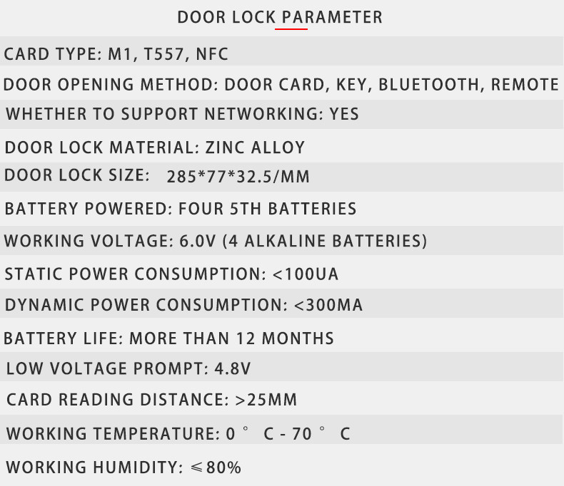 Zinc Alloy Frame RFID Hotel Door Locks 24 Months Warranty For Aluminum Steel Door