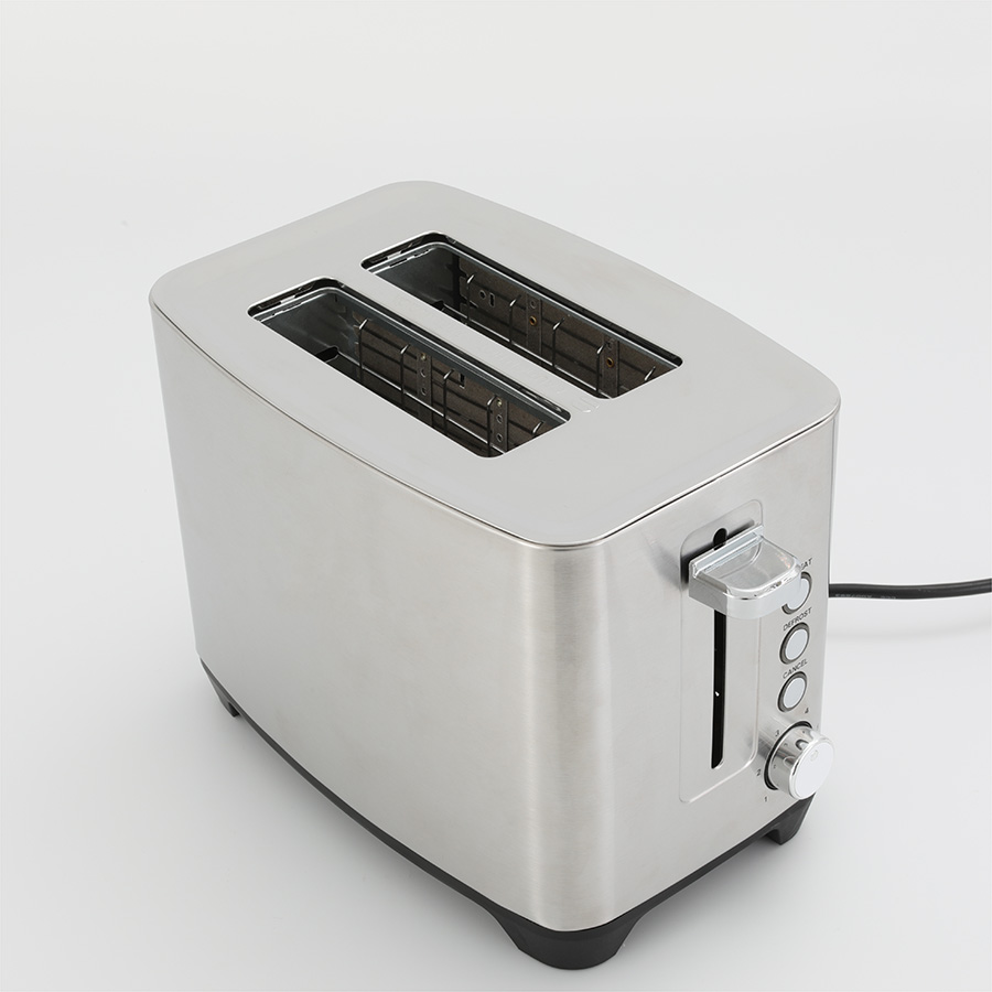 Stainless Toaster 6 Browning Options 2 Slice Toaster with Removable Crumb Tray