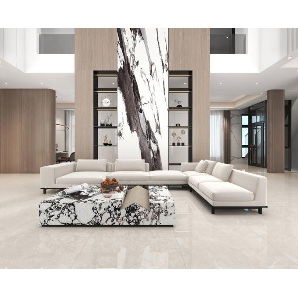 Grade AAA 1000x1000mm Porcelain Glazed Polished Tiles For Renovation And Balcony Light Brown