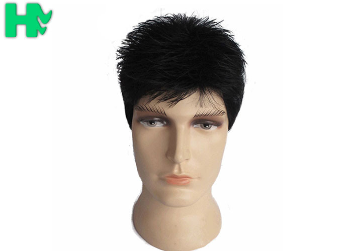 Normal Lace Men Hair Wig 14" , Black Natural Looking Wigs For Men