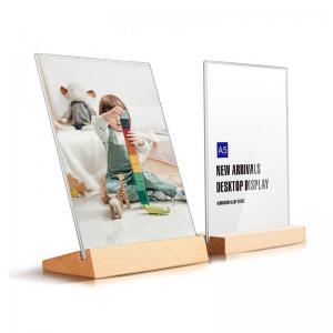 Buy cheap Acrylic Table Top Photo Frame A4 A5 A6 With Wood Stand product