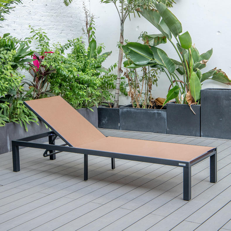 Folding Beach Reclining Chair Environmentally Friendly Beach Chaise Lounges