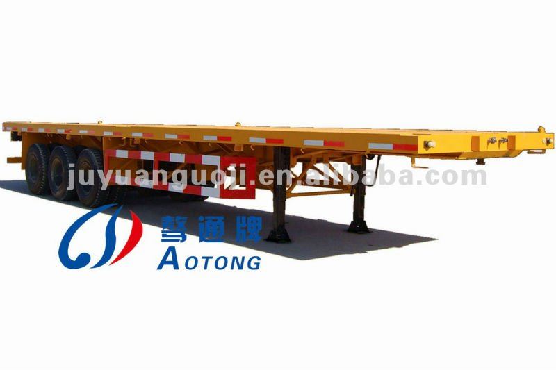Fully Welded Chassis 3 Axles 45ft 40tons Flatbed Trailers for Flexible Cargo Delivery
