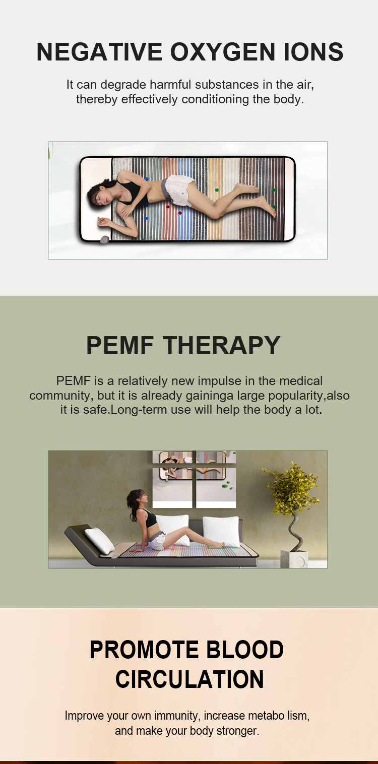 2023 Infrared Light Therapy Chakra PEMF Mat 80*190cm Size and 5-60 Minutes Time Setting