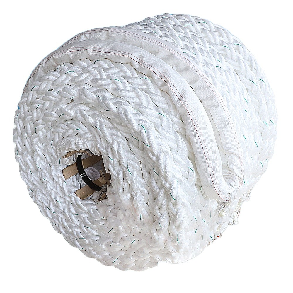 White Color Danline Mooring 8 Strand Polypropylene Rope For Shipping