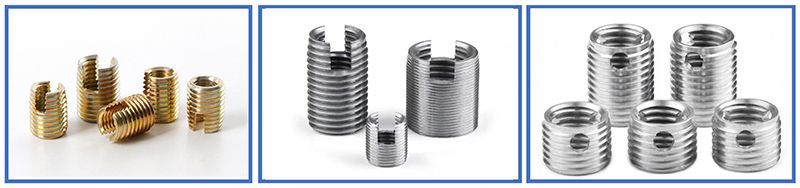 New Press Knurled Ultrasonic Threaded Insert Nut Self Tapping Bushing Stainless Steel Selftapping Thread Insert for Plastic