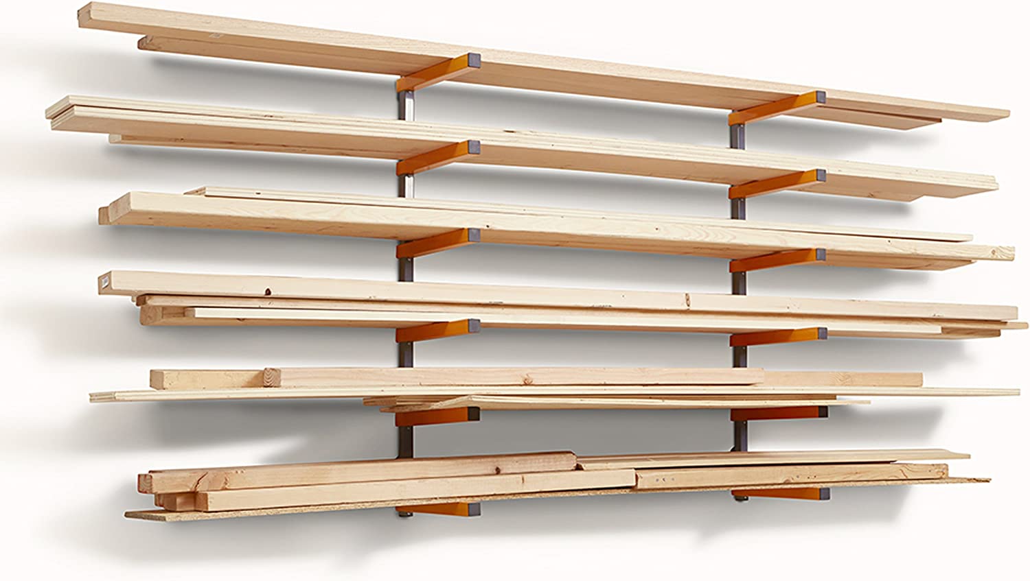 Customizable Steel Wood Organizer and Lumber Storage Metal Rack for Workshop