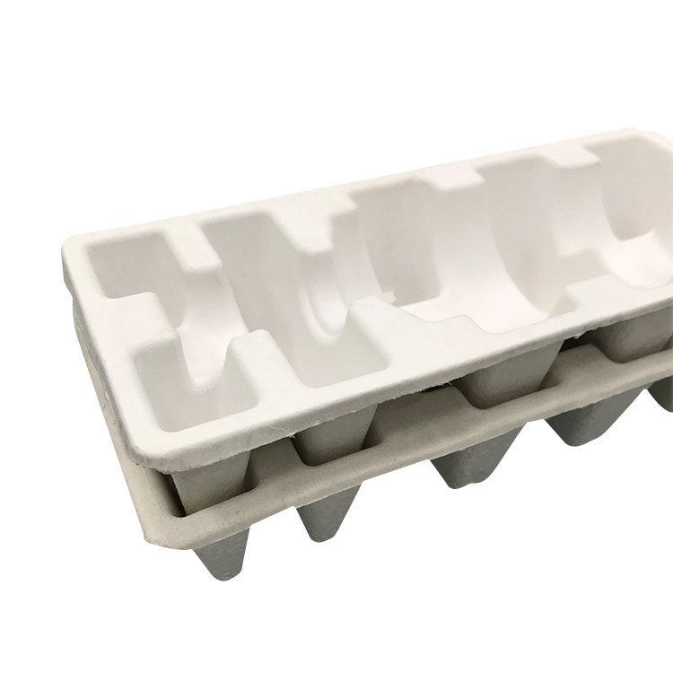 Molded Recycled Paper Tray Oilproof Biodegradable Cardboard Packaging