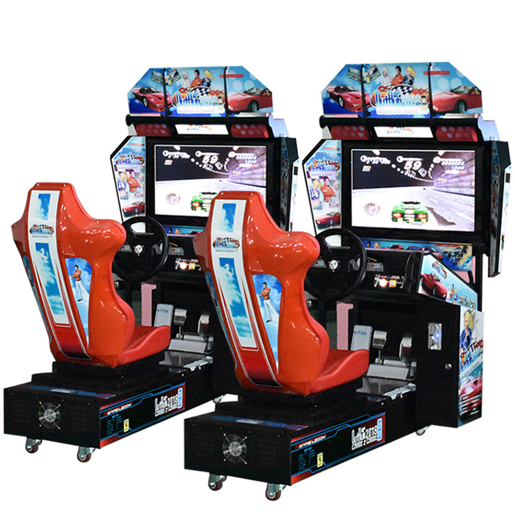 32 Inch Screen Racing Car Game Machine Coin Operation Bright Color
