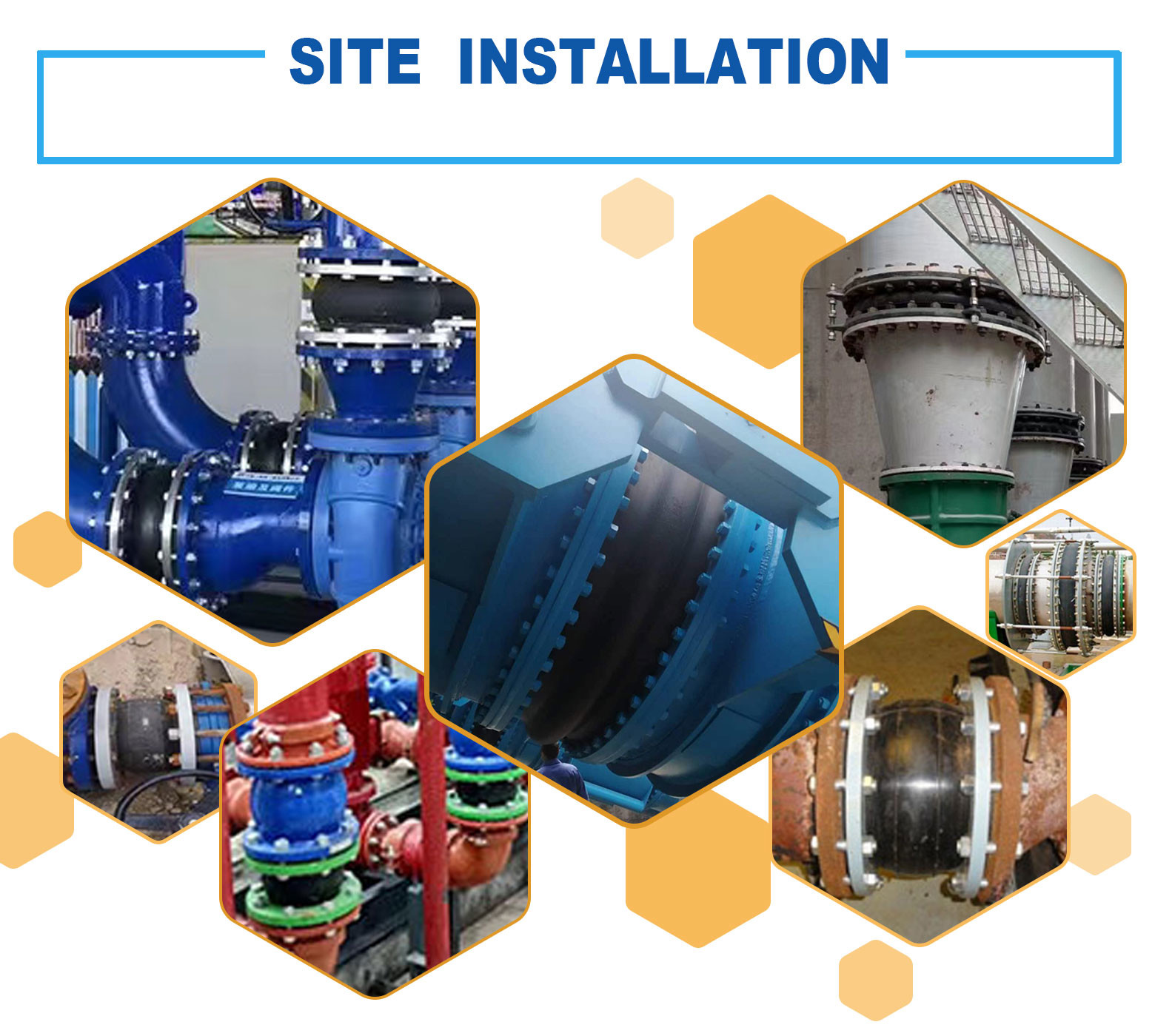 Suppress Vibration With DN15-DN4000 Single Sphere Flexible Rubber Joint Customization