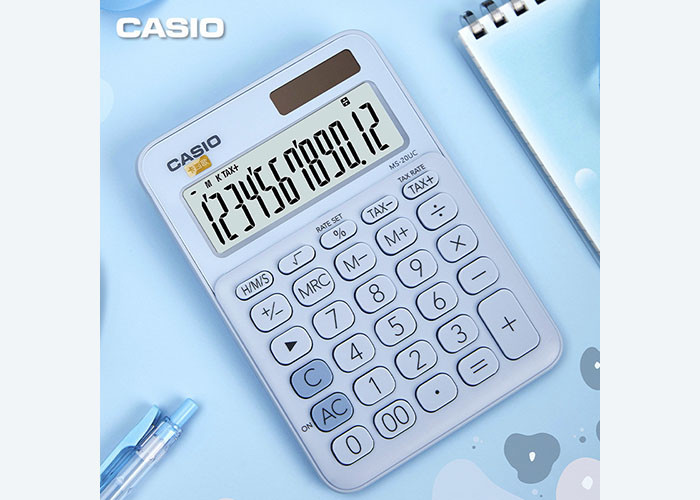 For New product Casio calculator MS-20UC pink cute business finance white-collar recommended fairy pet machine