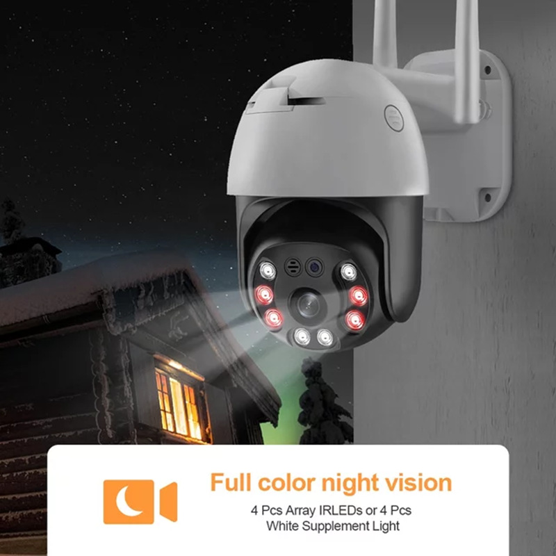 Night Vision Full Color 2MP Dual Band Camera CCTV WIFI 2.4G+5G PTZ Wireless Outdoor IP Camera