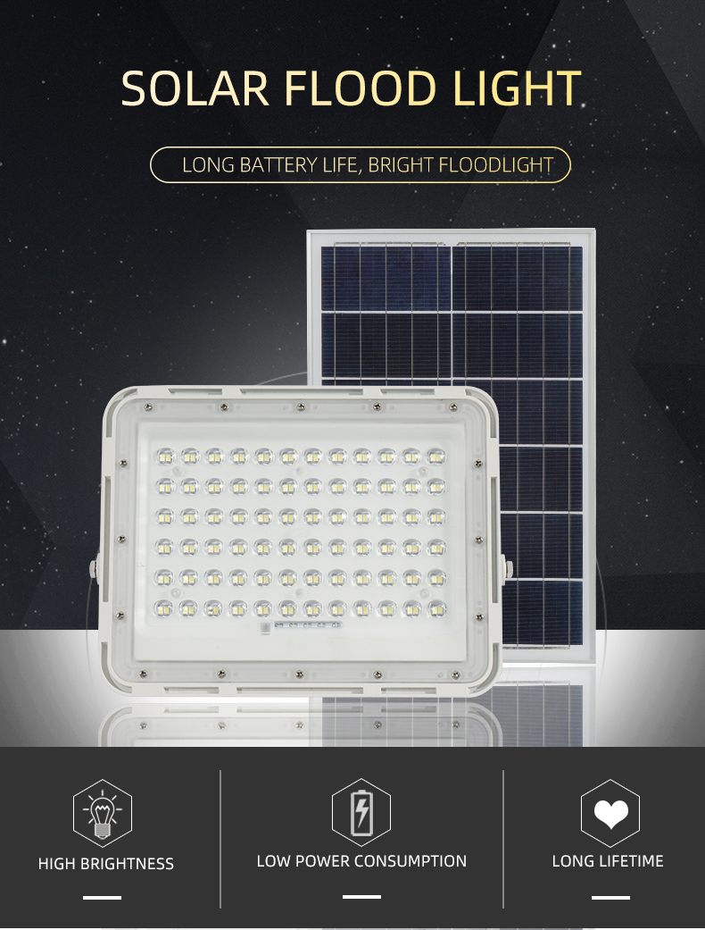 Outdoor solar flood light