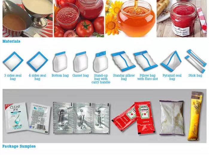 Sauce Vertical Liquid Filling Machine 5kg Automatic Tomato Ketchup Filling Machine