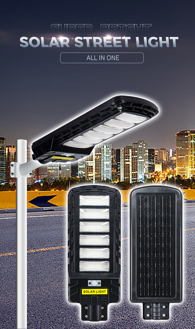 High Lumen Long Working Time Outdoor 50W 100W 150W 200W 250W 300W Pole Led Solar Street Light Battery