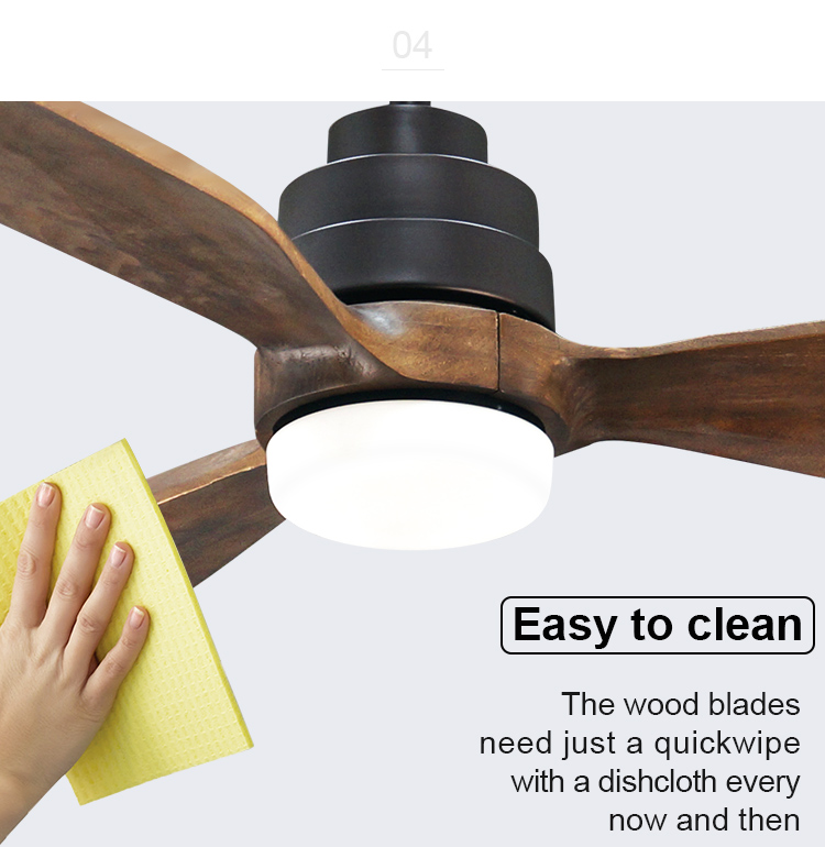 Standard Wind 52" Ceiling Fan with DC Motor LED Lights and Remote Control by 1stshine