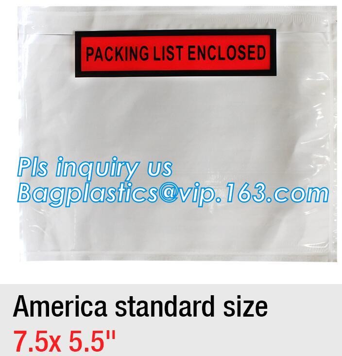 Clear Adhesive Back, Packing List / Shipping Label Envelope Pouches, seal envelope courier bag express custom mailing ba