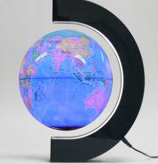 wooden base magnetic floating pop globe 8 inch ball lighting
