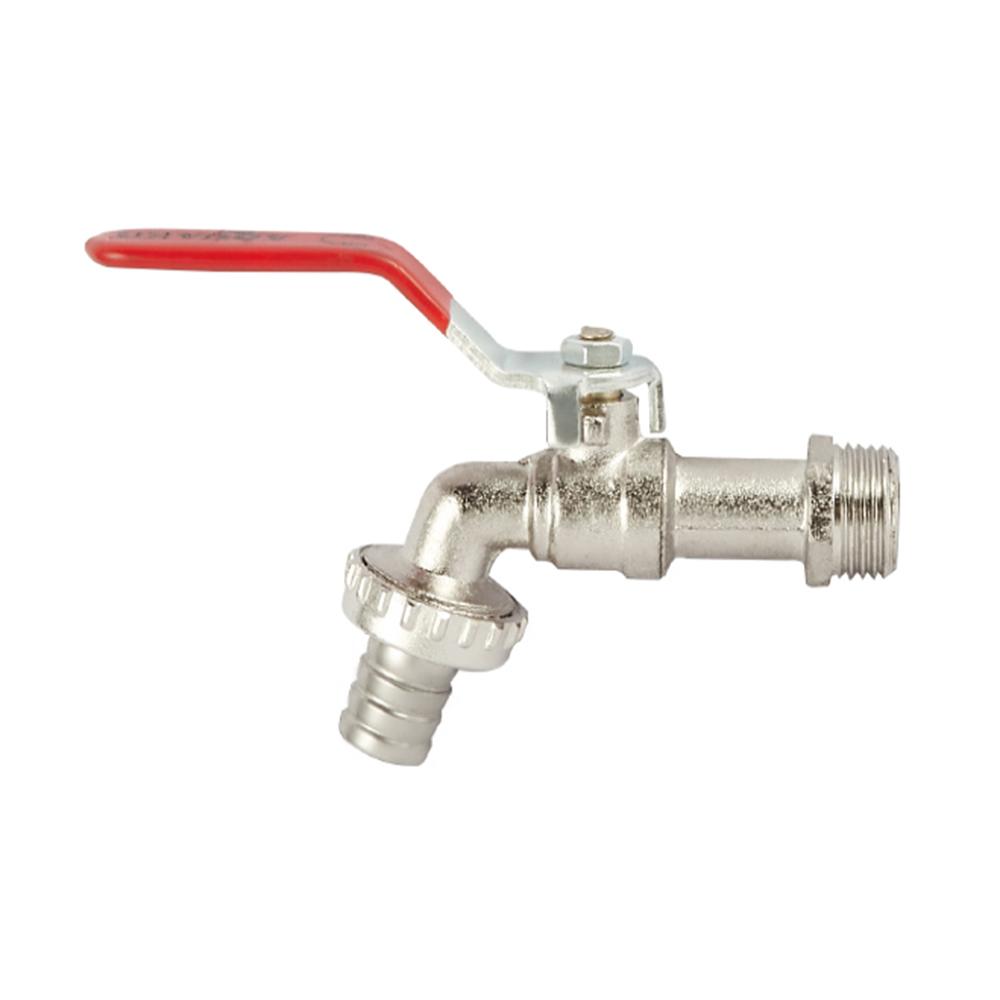 Sanitary Zinc Alloy Brass Bibcock Valve Euro Type For Washing Machine