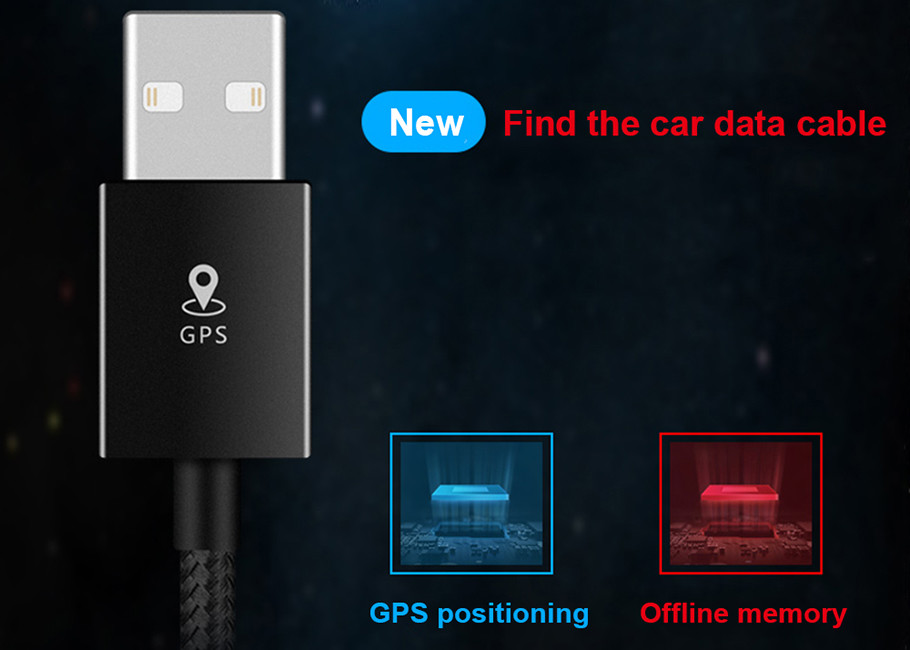 2018 new developed multifunction Intelligent GPS Positioning Data Cable GPS usb Cable For iphone
