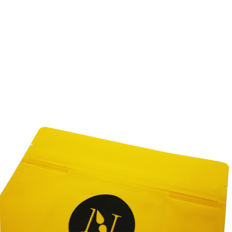 Flat Bottom Biodegradable Packaging Bags Laminated Pouch For Coffee Bean Packaging