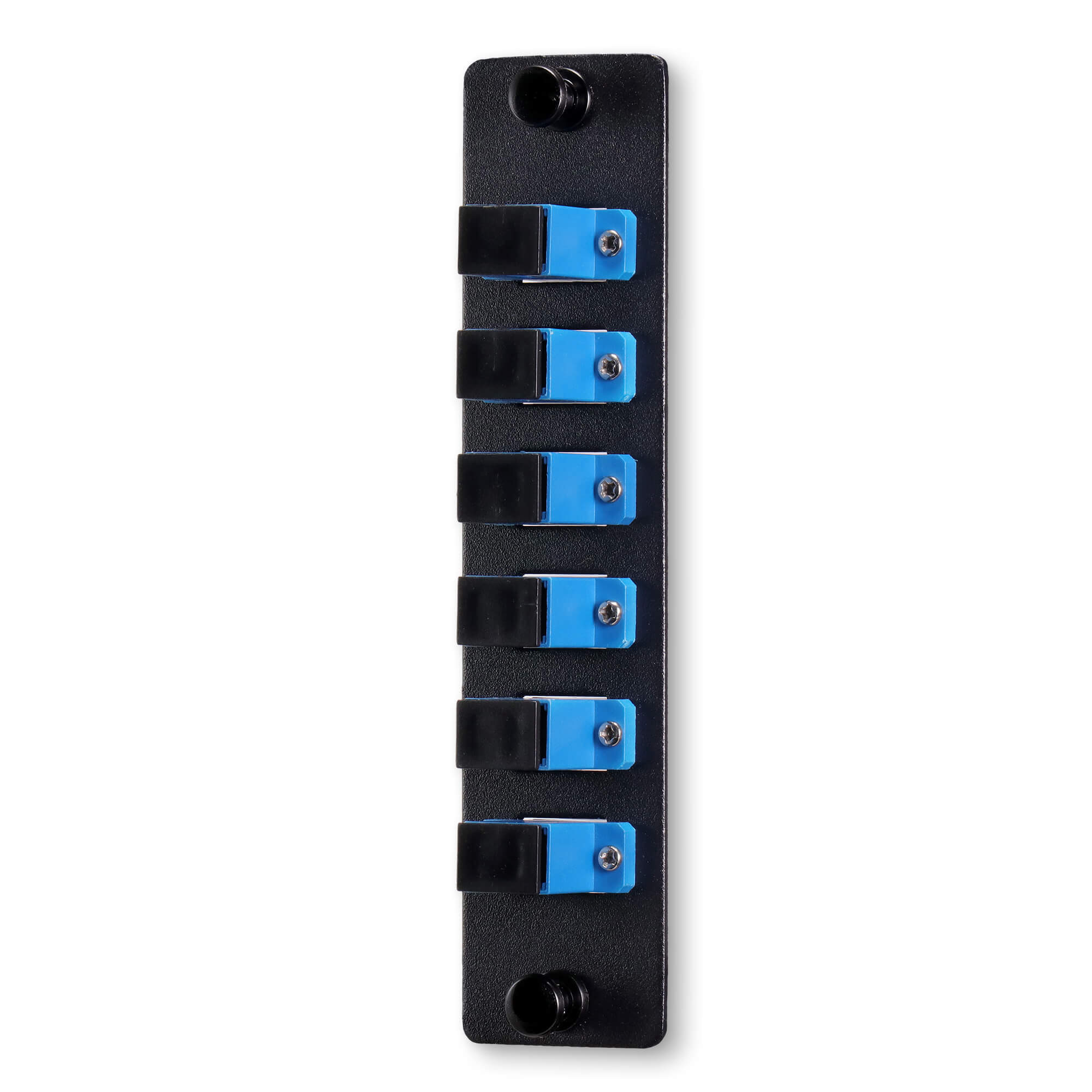 SC 6 Fiber 6 Position Fiber Optic Adapter Panel With Single Mode Adapter Blue