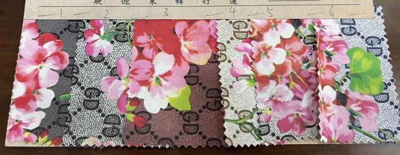 Printed GD Letter Flower PVC Faux Leather Bags Phone Case Package Box Leather Fabric