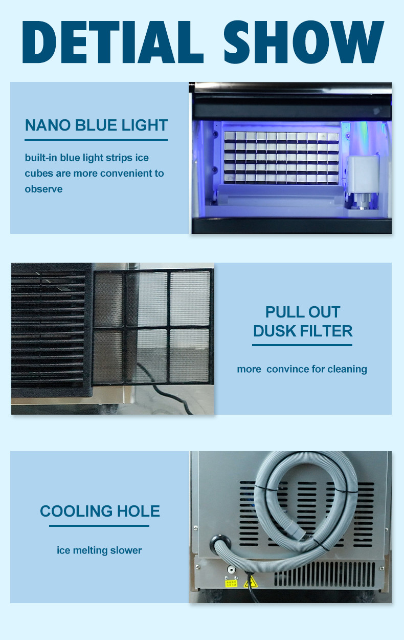 40KG/24H Cube Ice Maker Machine Full-Automatic Factory Price Ice Cube Maker