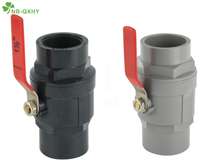 1/2&quot; to 4&quot; Socket Threaded PVC Two PCS Ball Valve with Ss Handle