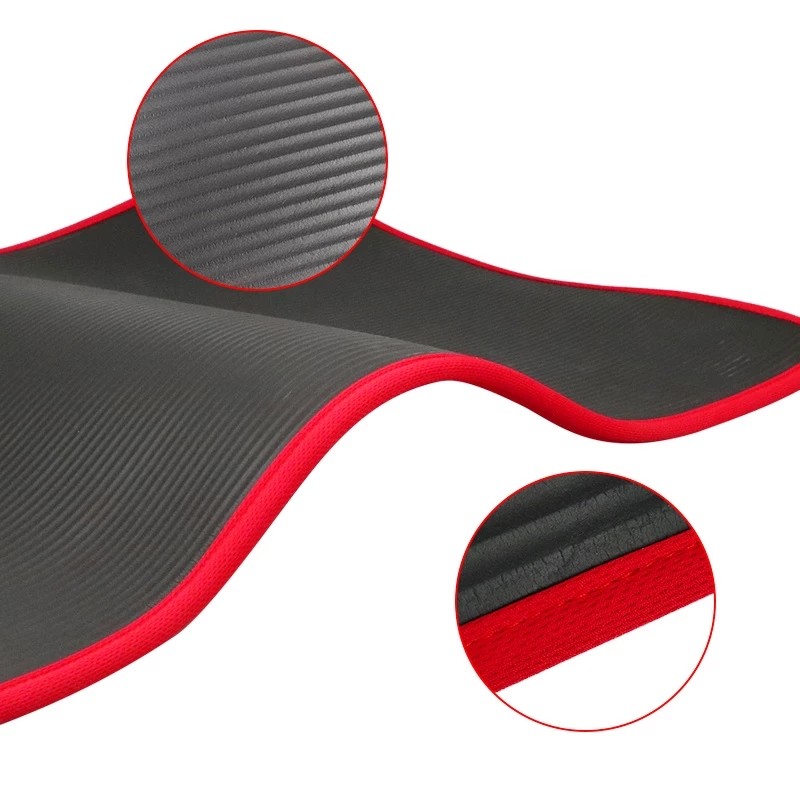 Tasteless Non Slip 10MM Thicker 183cmX61cm Nbr Exercise Mats For Fitness Pilates Workout