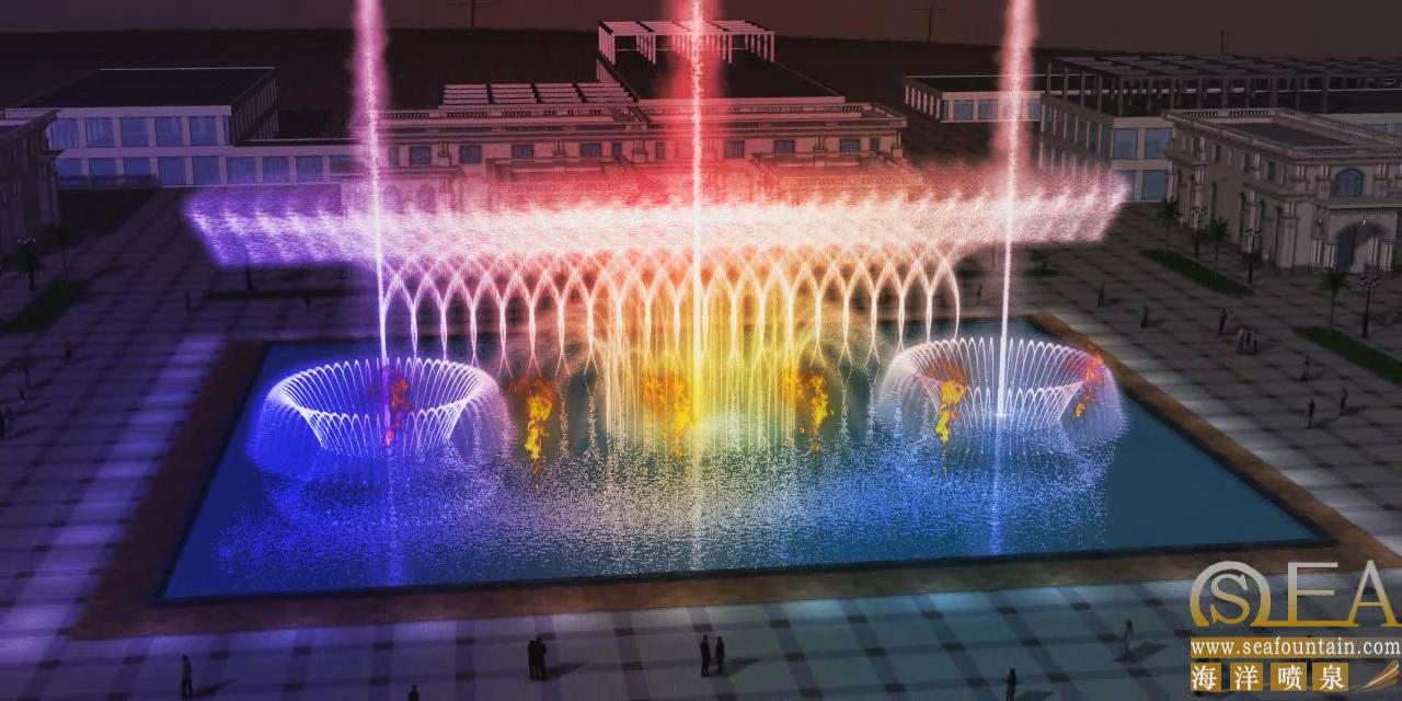 Interactive lantern music water fountain