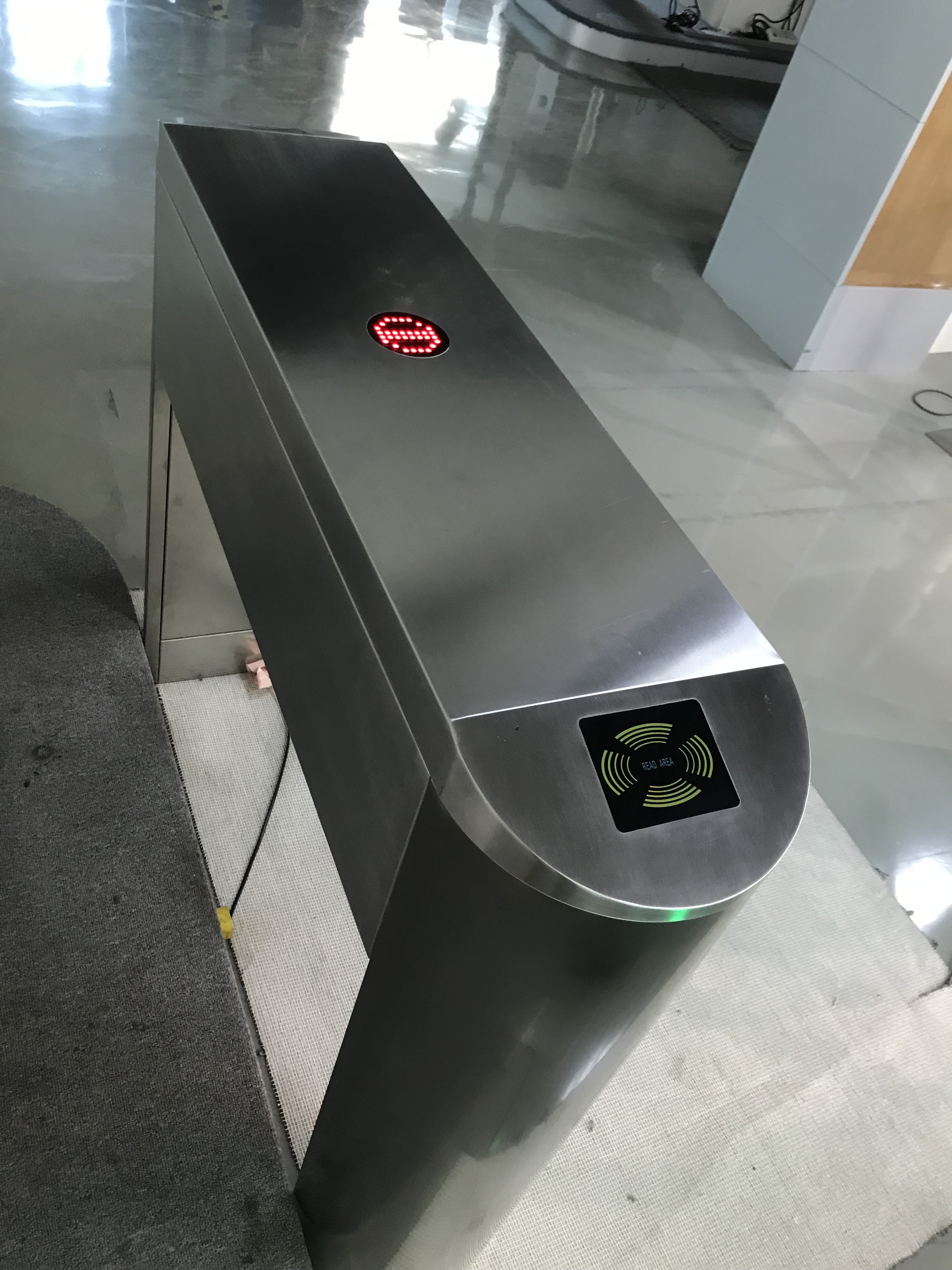 Automatic Pedestrian Access Control Turnstile Gate Waist High 304 Stainless Steel