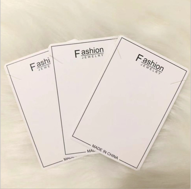 Custom Hot Stamping Logo Printed Necklace Earring Display Card with Hanging Earring Cards
