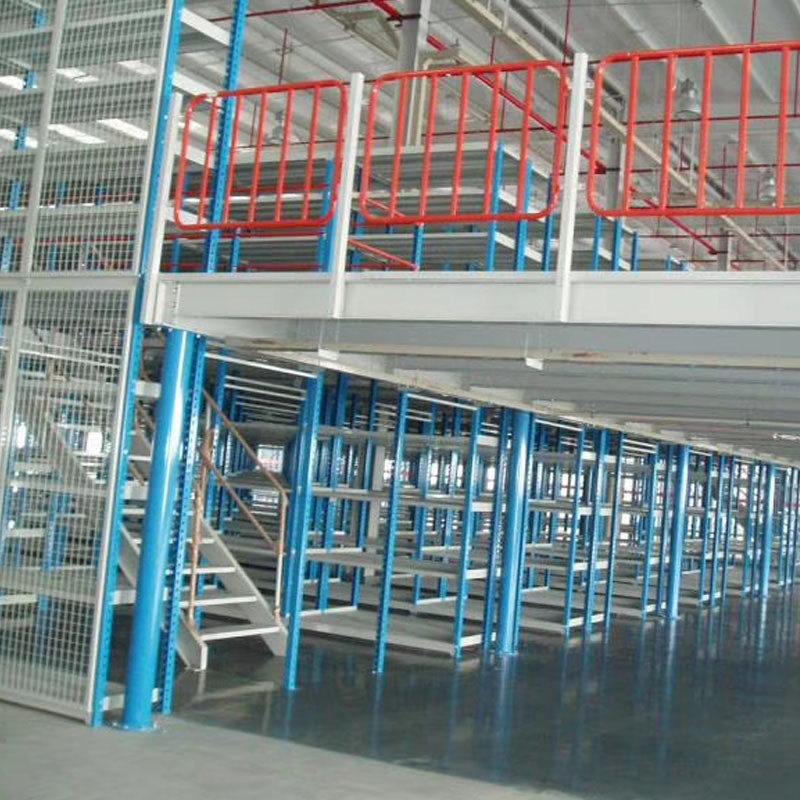 Customized Steel Mezzanine Racking System For Steel Platform In Industrial Warehouse