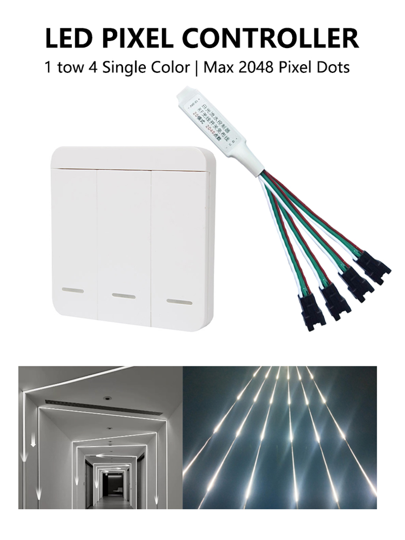 3 Key RF Remote LED Single Color Dimmer For White Flowing Light Strip