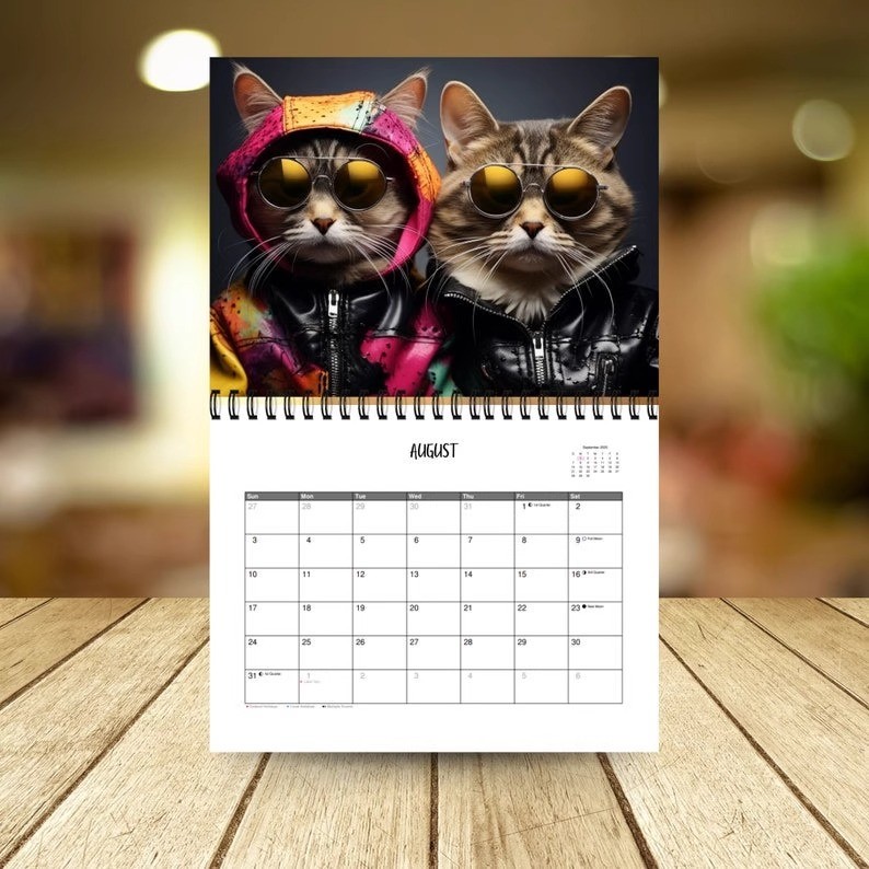 Custom Wall Calendars Featuring Holiday/Seasonal Themes and Marked Major US Holidays