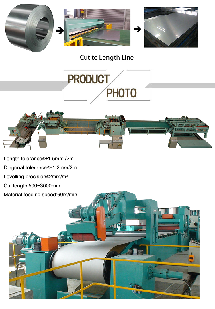 ZTZG 500~3000mm Steel Cut To Length And Slitting Machine High Speed