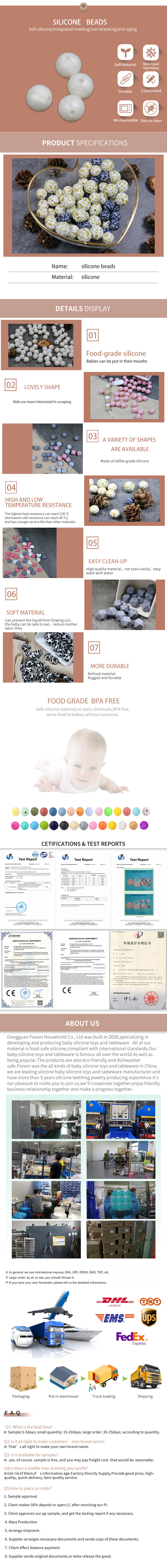 Small Silicone Animal Beads , Silicone Beads Baby Teether For Necklace Chains Bracelet