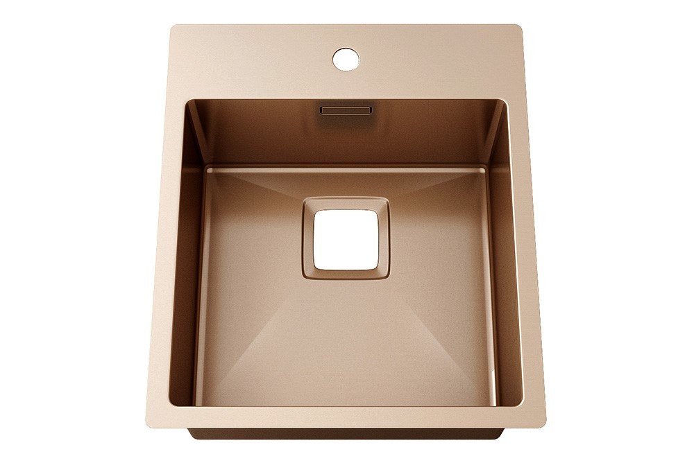 Luxury 304 Sus Above Counter Bathroom Sink For Hotel Sanitary Ware / Brushed Stainless Steel Kitchen Sink