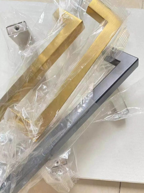 Modern 192mm Simple Brushed Aluminium Chrome Silver Furniture Handle