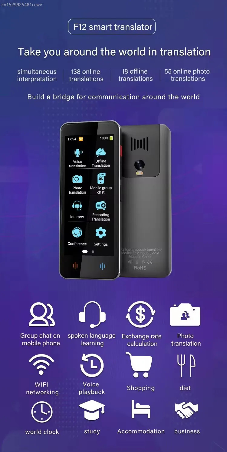 OEM Online Offline Accurate Instant Voice Translator Realtime 138 Language
