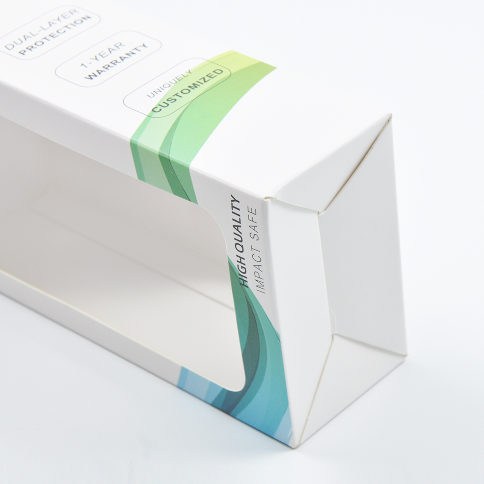 White Cardboard Box With Clear Window Recycled Car Mount Phone Holder