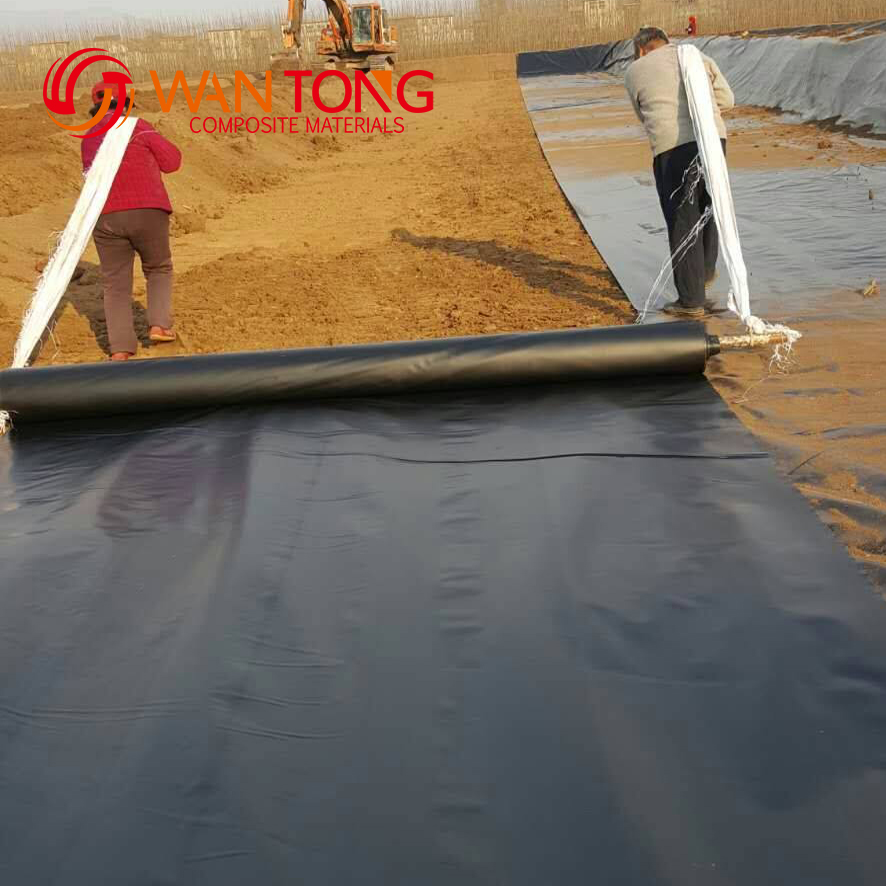 0.75Mm 2m-8m Width HDPE Geomembrane for Geomembrane Water Liners 1.0mm Thickness