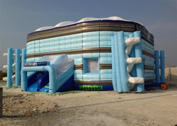 Big Football Station Kids Inflatable Playground , Big Party Inflatable Football