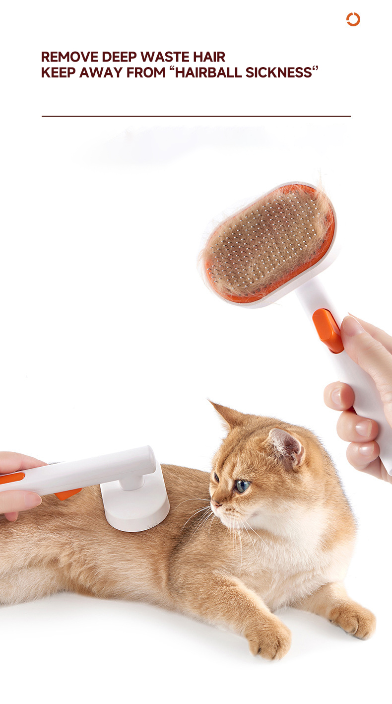 Pet Dog Brush Hair Removal Grooming Tools Cat One-Button Slicker Self Cleaning Comb