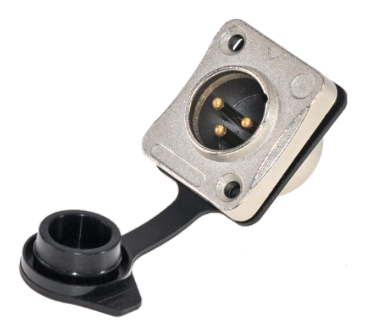 Outdoor Audio Video Connector Waterproof 3 Pin XLR Plug With Female Gender