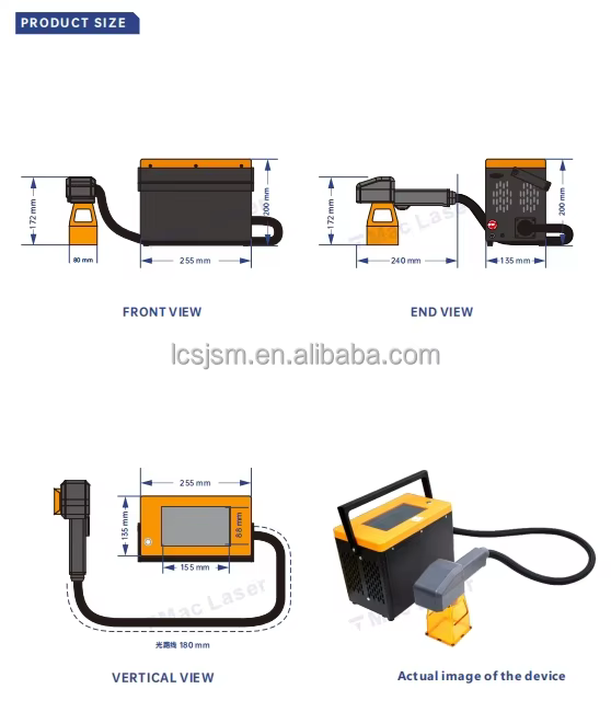 Metal Marking Made Easy 30W/50W Power Portable Fiber Laser Marking Machine with Smart Handheld Galvo Ezcad Control System