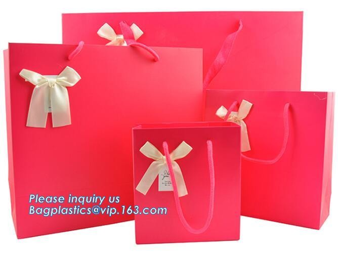 Customized made cheap paper twisted handles white kraft paper bags,wine paper bag with handle wholesale bagplastics pack